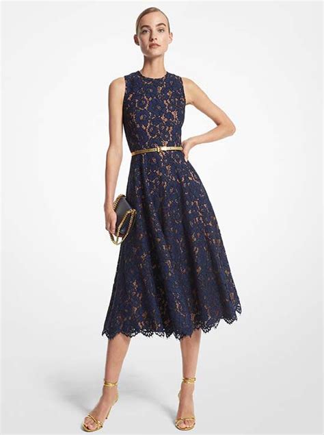 michael kors floral kleid mint|Cotton Blend Floral Lace Dress .